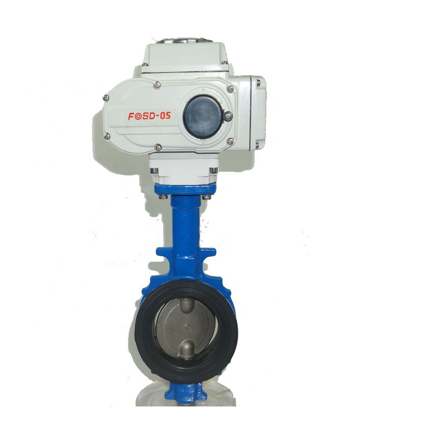 electric proportional control resilient wafer butterfly valve