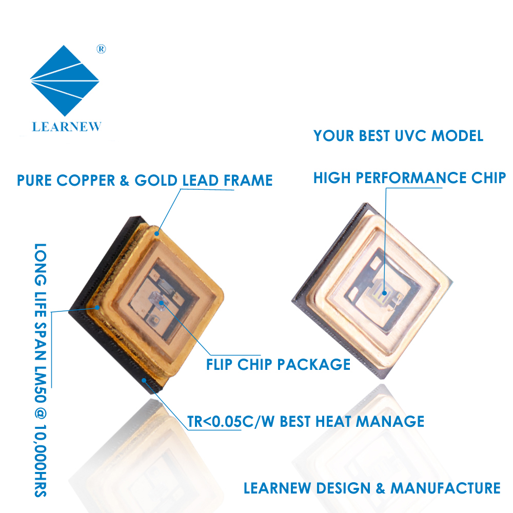Free sample service Germicidal Deep Uvc Led 254nm 300nm 310nm 265nm 275nm 280nm 0.5w 1w 6868 3535 Uvc Led Chip
