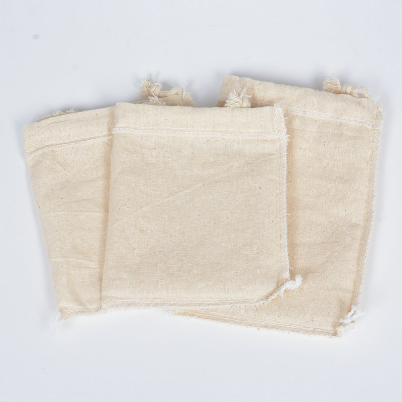 Curled Край Хлопок Drawstring мешок риса Wenwan сумка для хранения браслет упаковка мешок ювелирные изделия сумки с логотипом на заказ