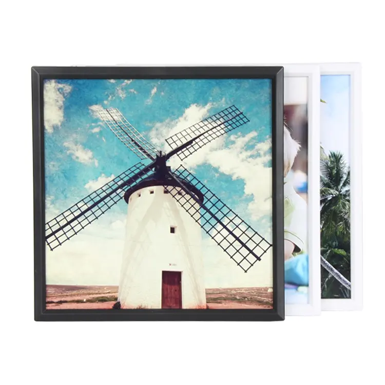 Hot selling !!! Modern design 8*8 inch freedom combination wall decor ECO-friendly plastic reusable tape photo frame