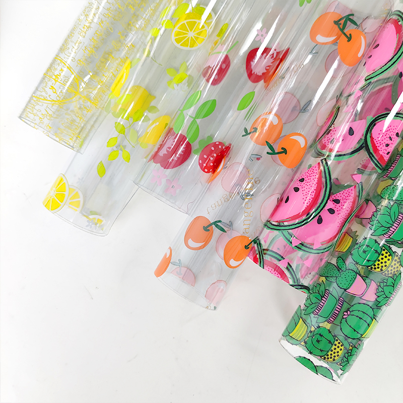 Waterproof Super Clear Fruit Cactus Printed Vinyl PVC Film for Making Cover/Craft/Cosmetic Bag/Decoration/Table Cloth