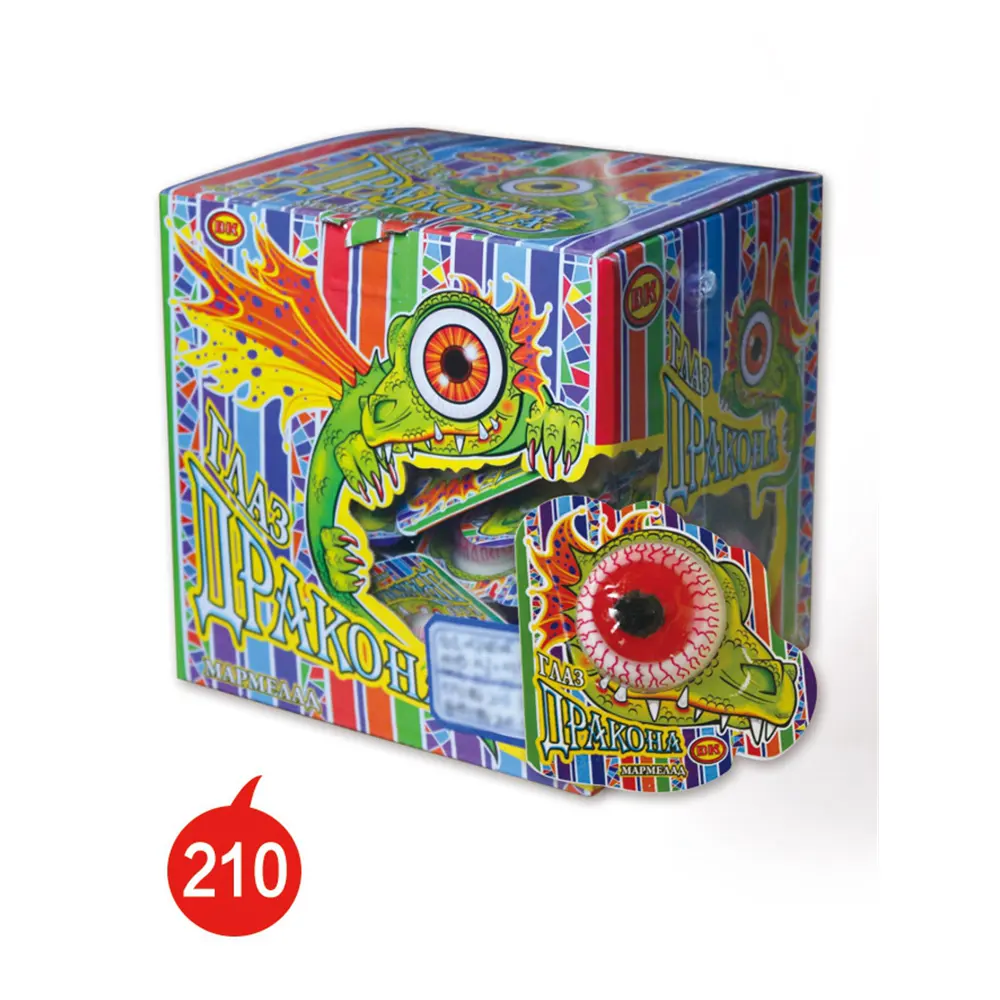 Colorful Fruit Flavor Eyeball Gummy Candy In box