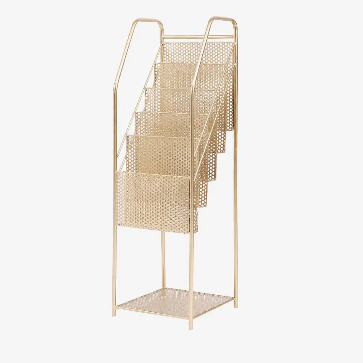 Office Metal Book Rack Iron Magazine Book Rack Newspaper Shelf Living Room Furniture Floor Magazine Display Shelf Magazine Rack