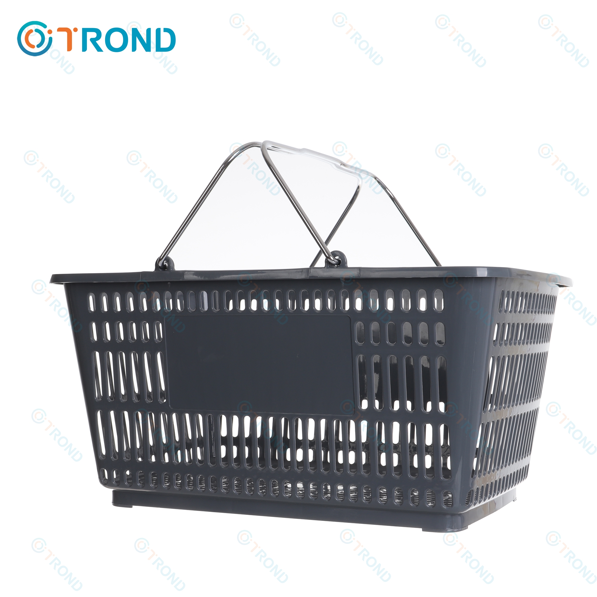 Wholesale New Style Plastic Supermarket Folding Hand Shopping Basket with Handle