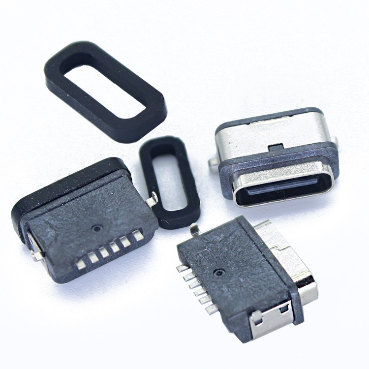 Водонепроницаемый Соединитель с гнездом Usb Type-C, 3,1 дюйма, 16 P, 16 контактов, стандарт Smt, Ip67, 31, Usbc, 6 контактов, стандарт Smt, Usb C, водонепроницаемый соединитель