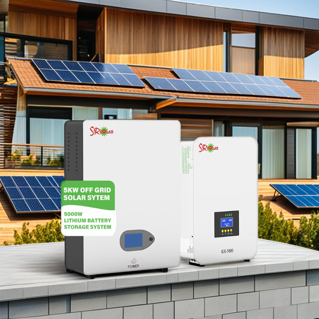 High-Efficiency 5kW to 10kW Wall Mount Lifepo4 Off-Grid Solar System for Homes and Industrial Use with 10000W Power Generation and Solar Panel Application