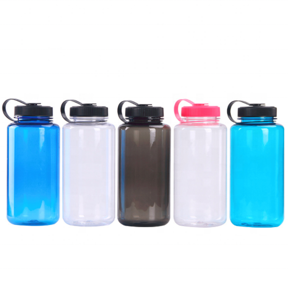 Эко-дружественных питьевой воды BPA бесплатно 32 унций шкафы с широким горлышком Тритан пластичные бутылки воды для спорта и путешествий, бутылка