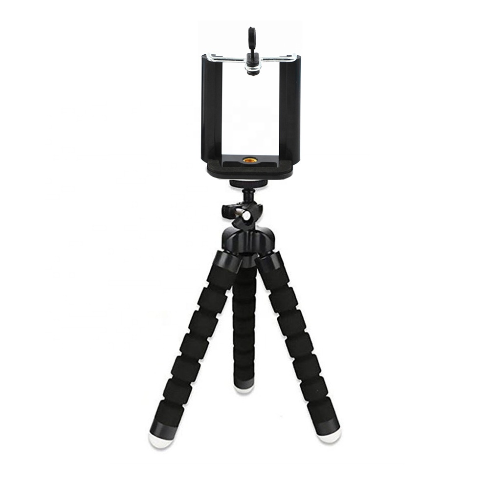 Flexible Red Black Sponge Octopus Tripod Holder Mount Stand With U Type Phone Holder for DSLR Camera coder Go Pro Mobile Phone