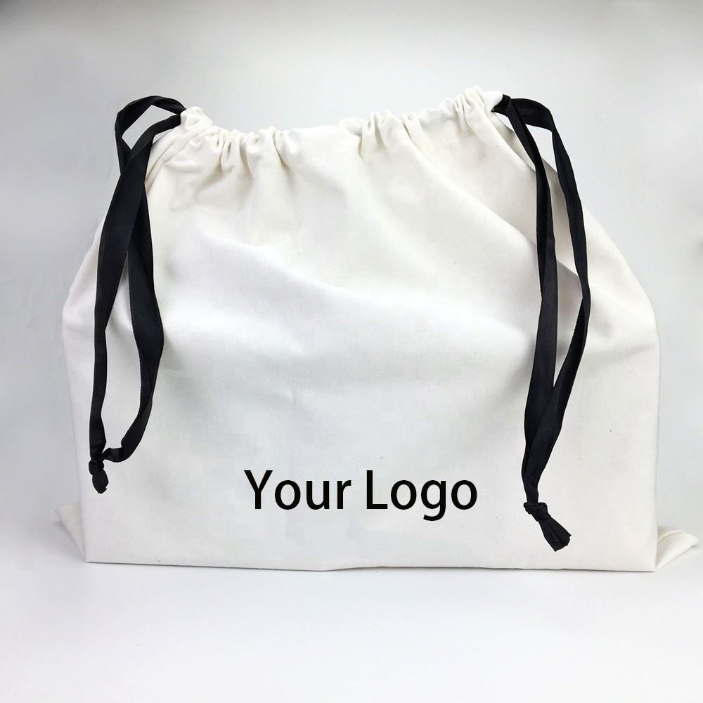 Promotion Factory Price Canvas Cotton Drawstring Shoe Bags Cloth Dust Bag Dustbag for handbag shoes
