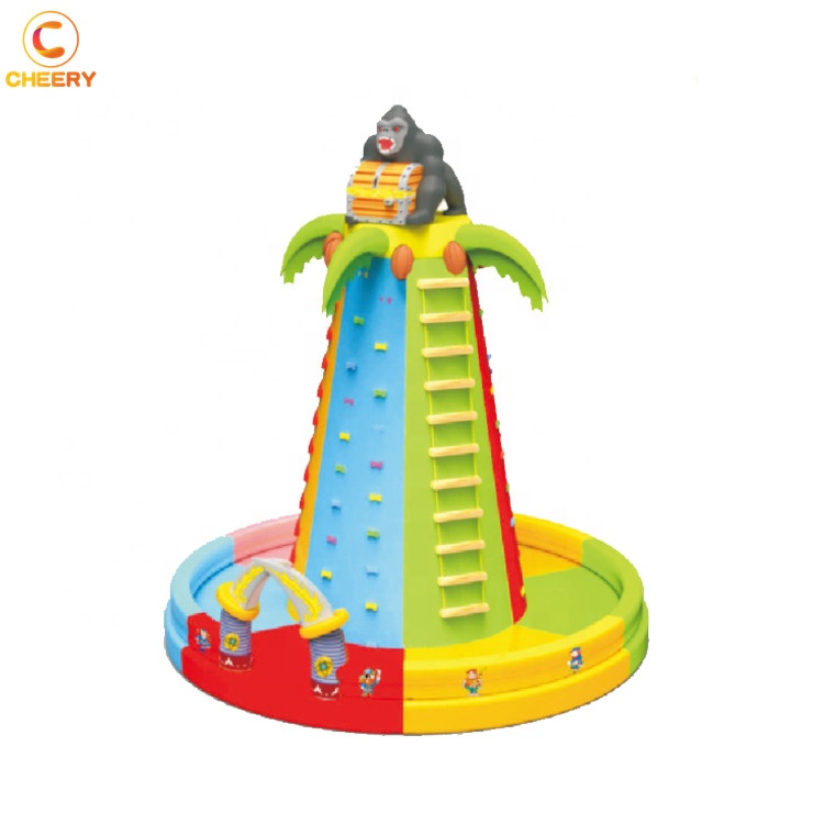 Mobile amusement rides family game inflatable climbing tower Inflatable Rock Climbing Wall