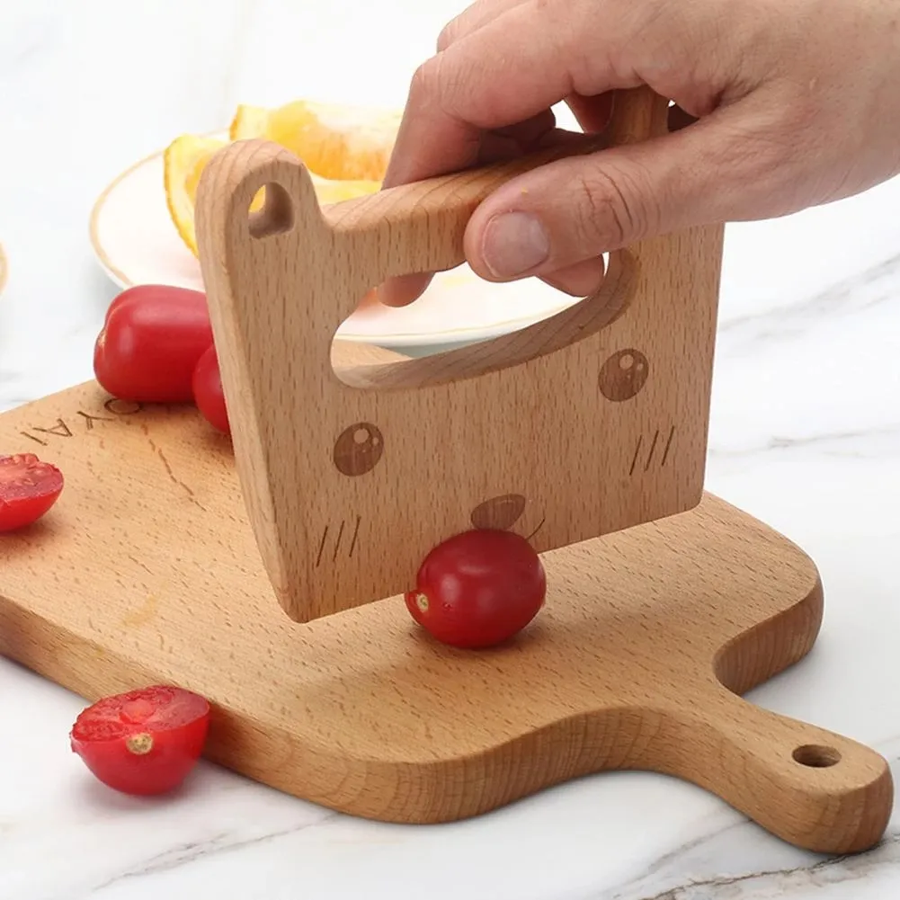Деревянный Детский нож для приготовления пищи безопасные деревянные игрушечные ножи кухонные инструменты безопасная для детей резка овощей фруктов инструмент