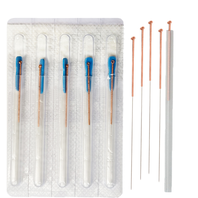Yuannian Professional Disposable Sterile Color Plastic Handle Acupuncture Needles for Single Use One Needle with One Tube 100pcs