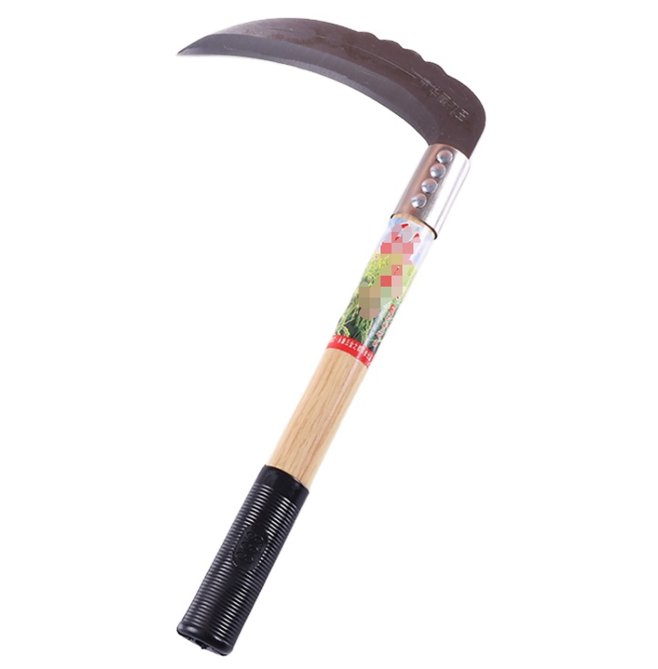 Supply high quality straight handle plastic handle polished harvesting sickle