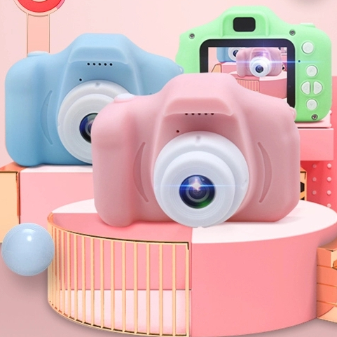 New arrive portable mini kids camera with silicon soft cover 2.0 Inch 1080P HD screen video photo camera best gift for baby