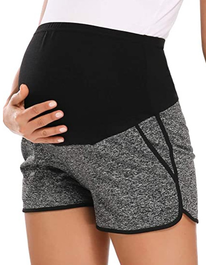 New anti-bacterial women's maternity yoga gym shorts