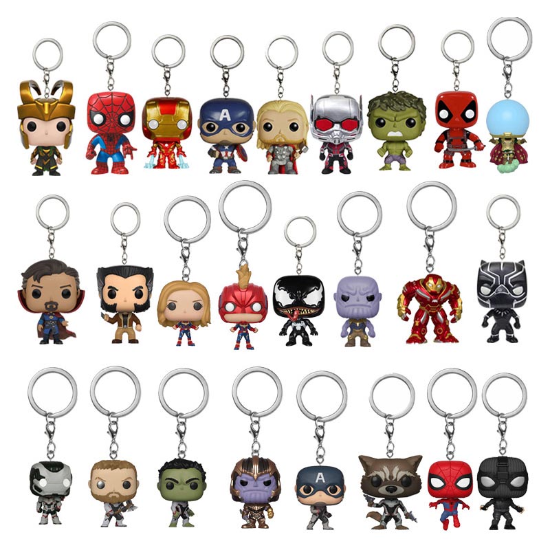Лидер продаж, брелок для ключей Funko Pop серии Marvel Мстители, экшн-фигурки супергероев