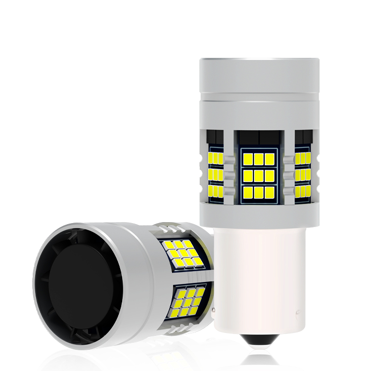 Bau15s 54smd желтая безотказная Высокая мощность 21 Вт автомобильная светодиодная лампа Светодиодная лампа указателя поворота canbus 1156 p21w Автомобильный светодиодный фонарь заднего хода