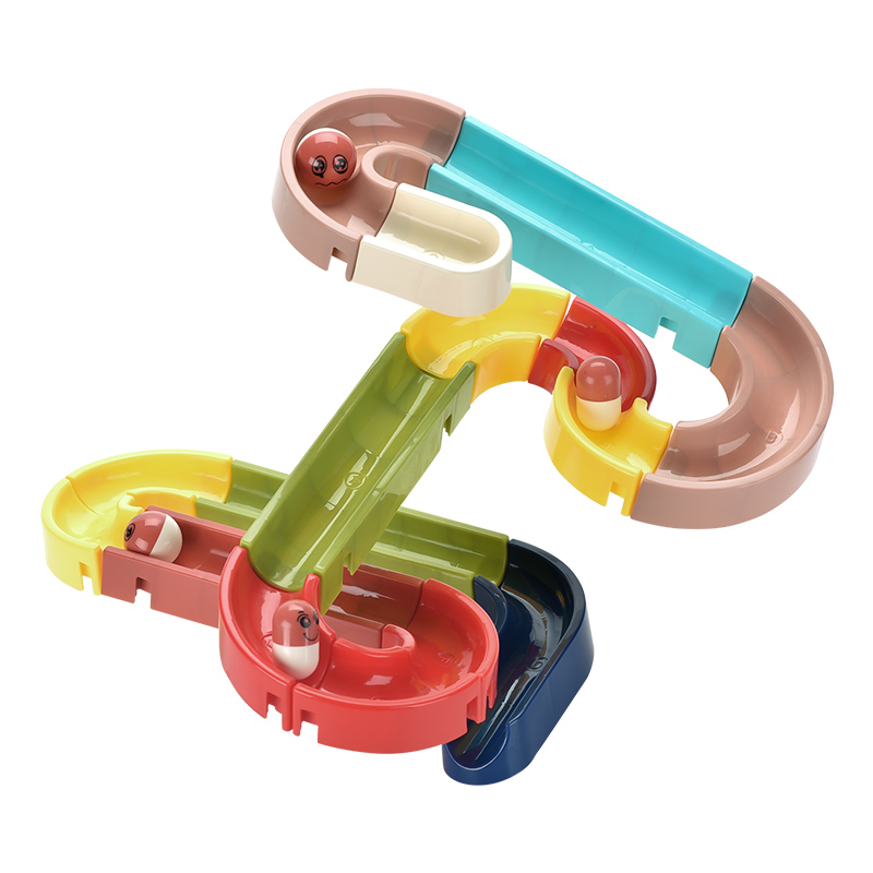 38PCS DIY marble runs kids plastic diy educational assemble game watering spoon bathroom toy track