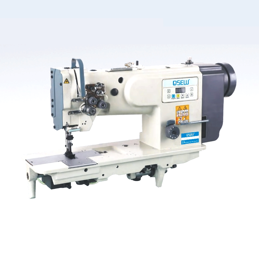 QS-4420D с прямым приводом двойной с тремя дополнительными циферблатами и синхронизации шагающая прижимная лапка швейная большой крюк для промышленной швейной машины