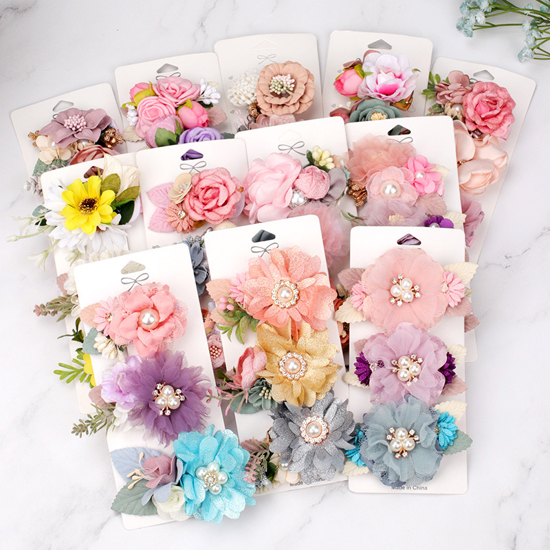 Hot Sale Children's Simulation Flower Hairpin Hair Clips For Girls 2021