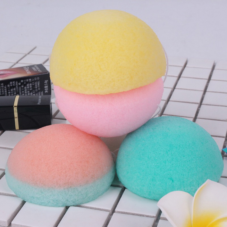 Natural Konjac Facial Puff Skin Care Wash Cleansing Tumeric Konjac Sponge for Babies