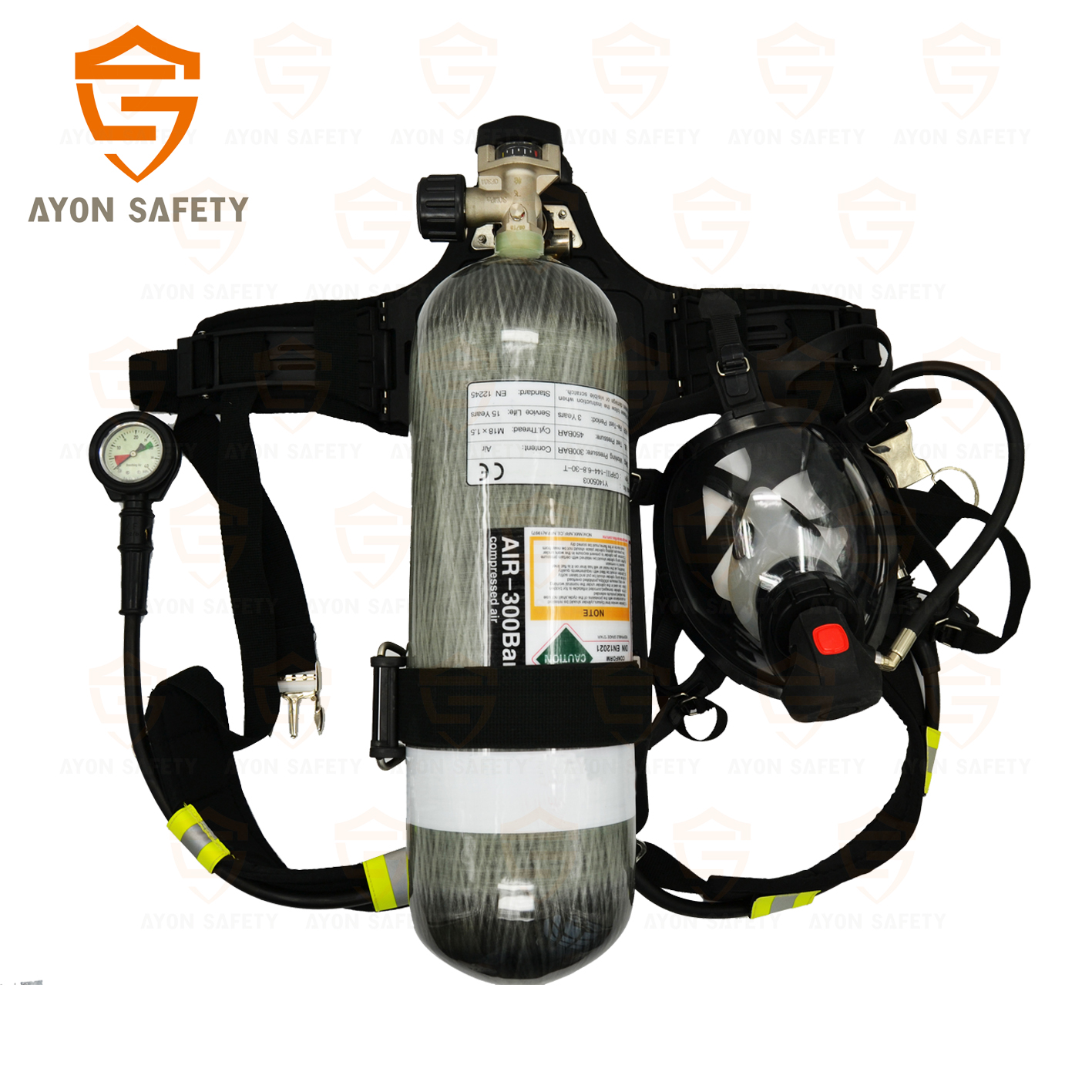(Ayonsafety) двойной бак SCBA с головки мобильного выставочного стенда встроенный в давления воздуха и с сертификацией