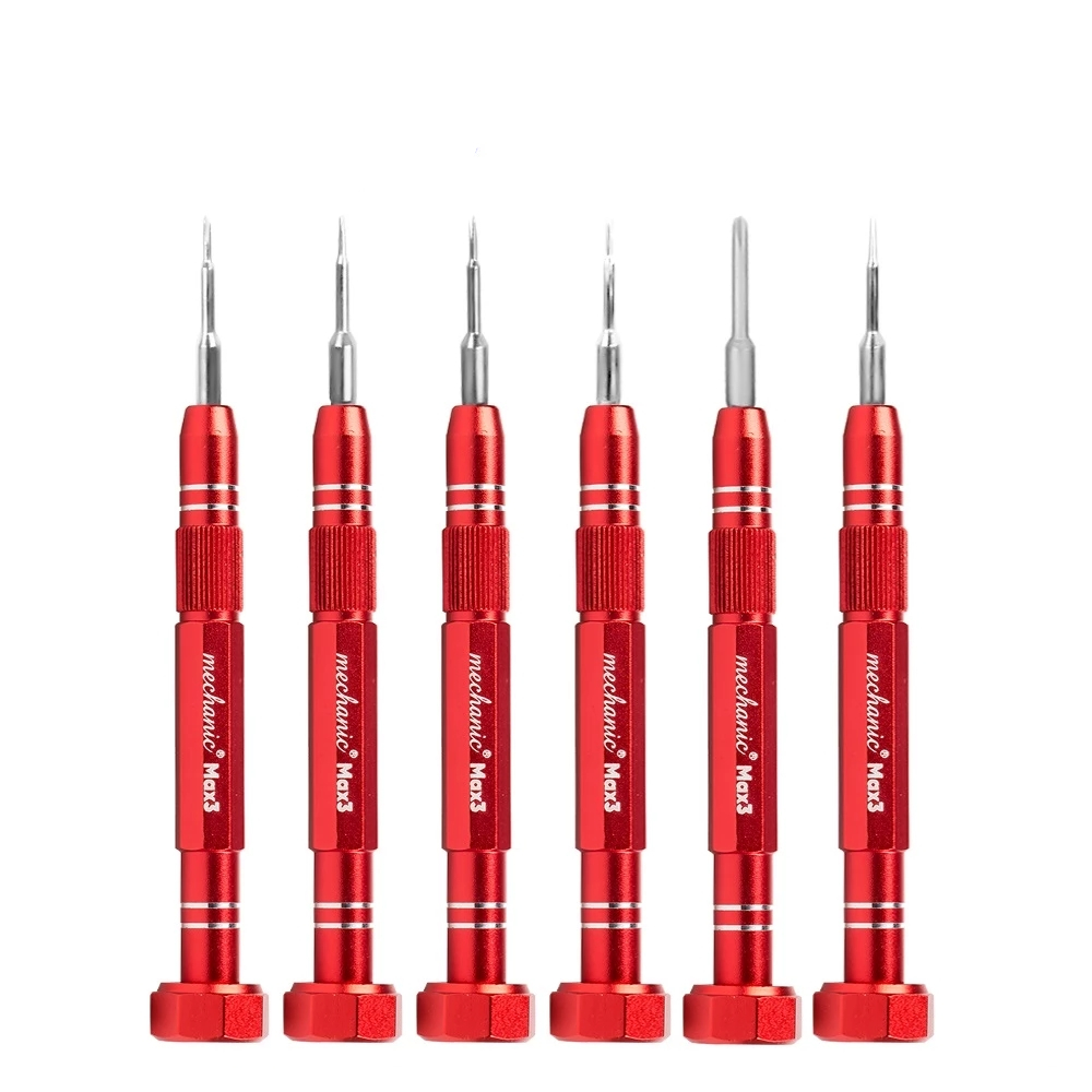 6 in 1 Max 8 High Precision 3D Aluminum Alloy Built-in Magnet Screwdriver Set For Mobile Phone Repair Screw Driver Tool