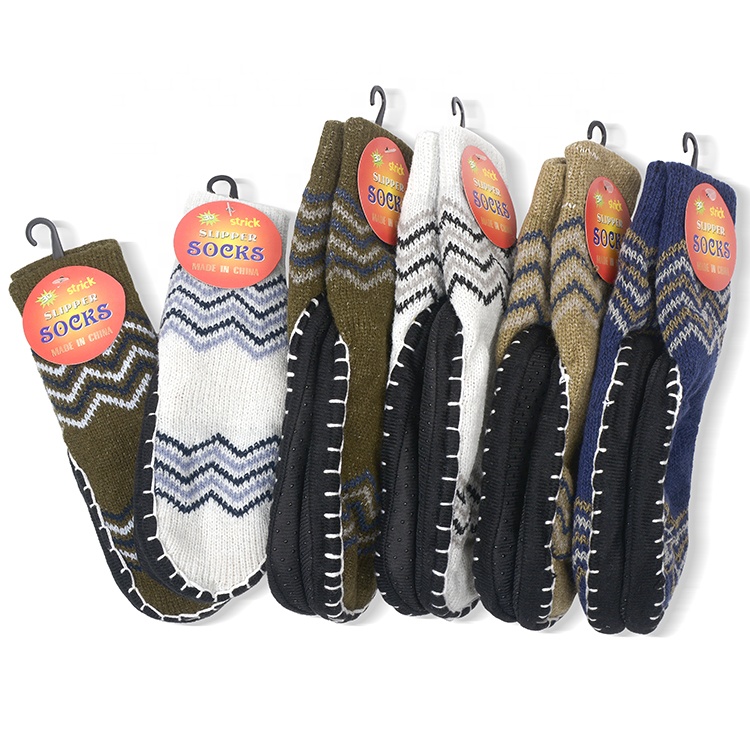 Kids Knitted Floor Socks With Anti-slip Soles Indoor Socks For Autumn Winter