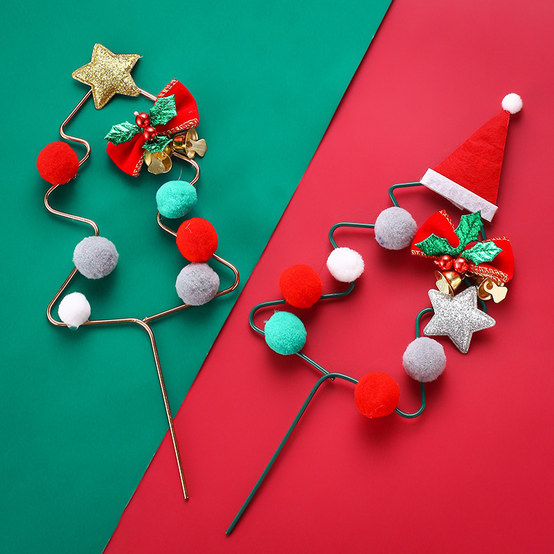 Christmas tree cake decoration wrought iron baking ornaments cake topper for Christmas party