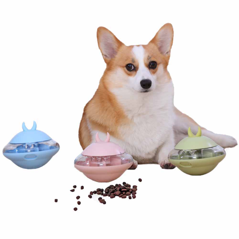 New Hoopet Tumbler Pet Dog Toy Tpr Feeding Training Dualpurpose Slow Feeder