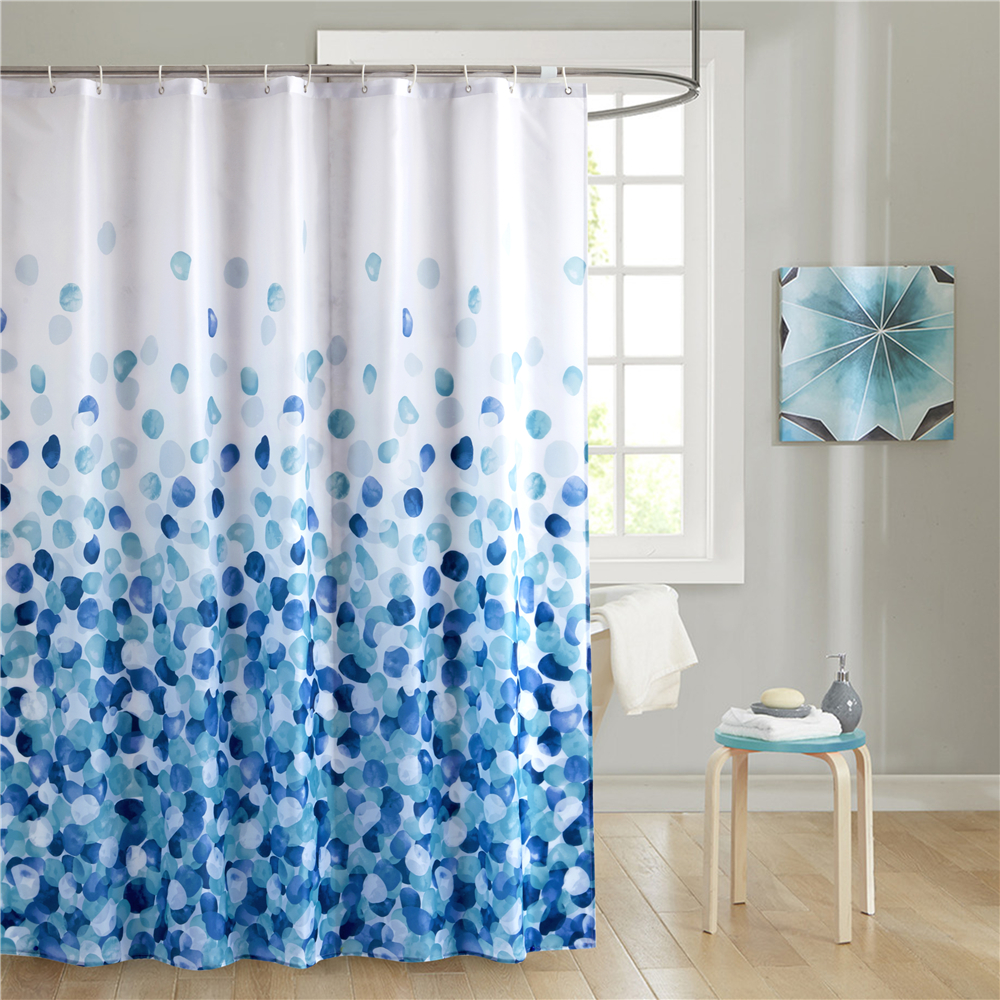 Wholesale Custom European Style Printed Polyester Waterproof Bathroom Shower Curtain