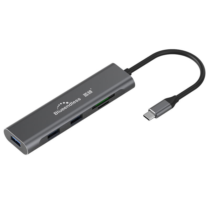 Устройство для чтения карт usb адаптер 5-разъемное зарядное usb-устройство для Тип c док-станция для ноутбука с USB 3,0 TF/SD 4k HD 5 в 1 несколько портов USB C 5 в 1 usb концентратор