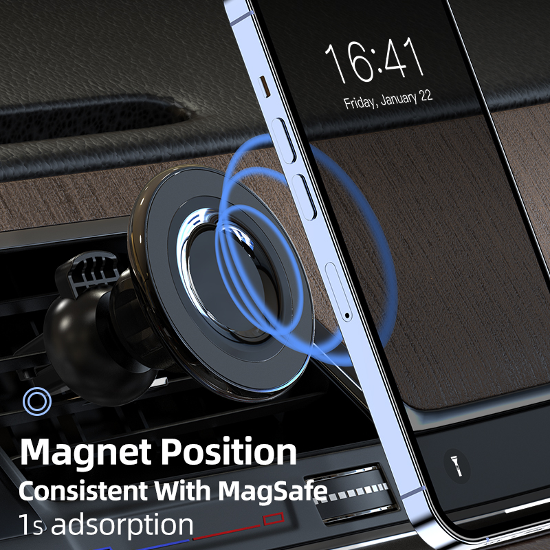 Автомобильный держатель-подставка для iPhone 12 13 Magsafing Air Vent, универсальный магнитный автомобильный держатель для телефона Xiaomi