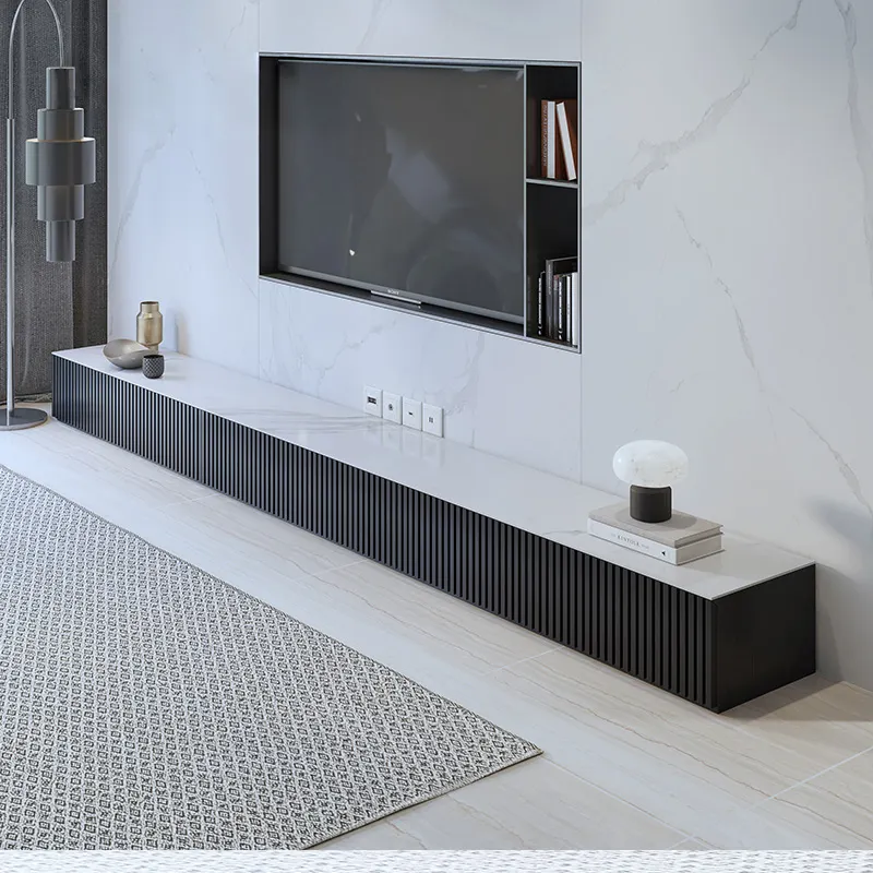2022 modern simplicity tv cabinet/stand with sintered stone MDF tv console stand in stock