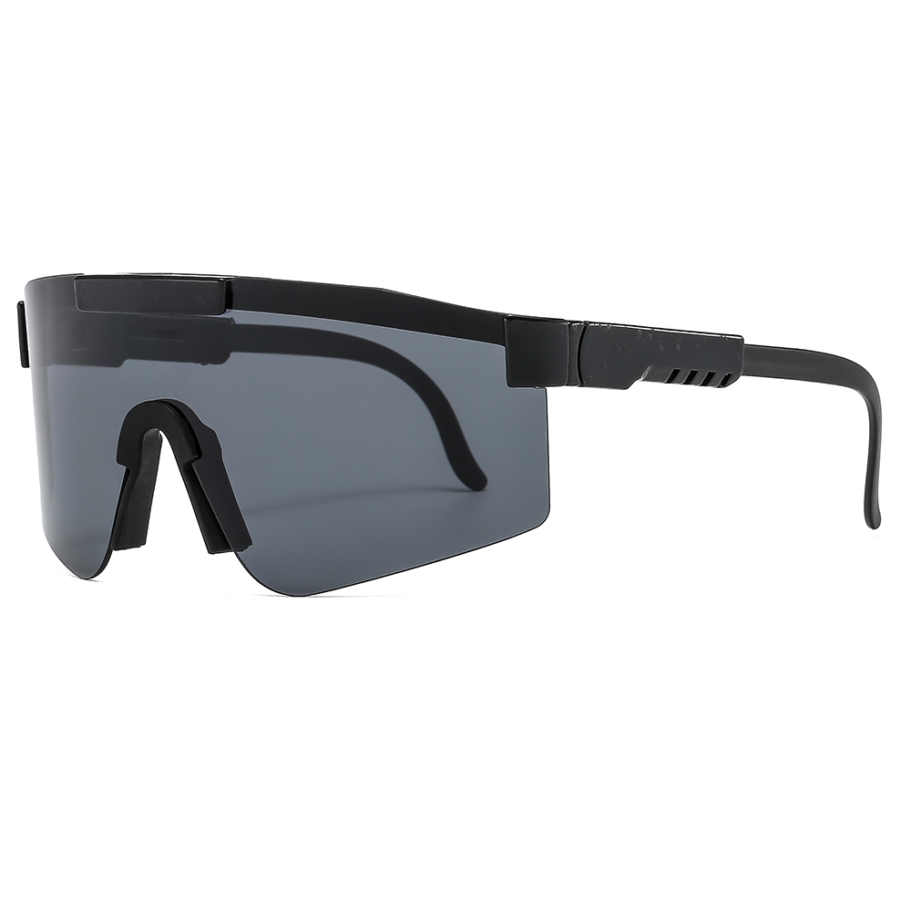 Hot Sale Fashion Cycling Sunglasses UV400 Protection Double Wide Mirror Flat Top Custom Logo Oversize Sport Sunglasses 2021 Men