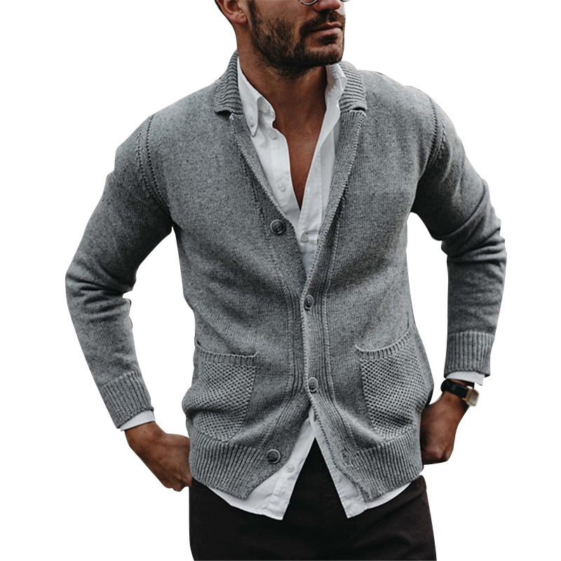 High Quality Fashion Plus Size Men's Sweaters Casual Cardigan Knitted V Neck Sweater For Men 2021
