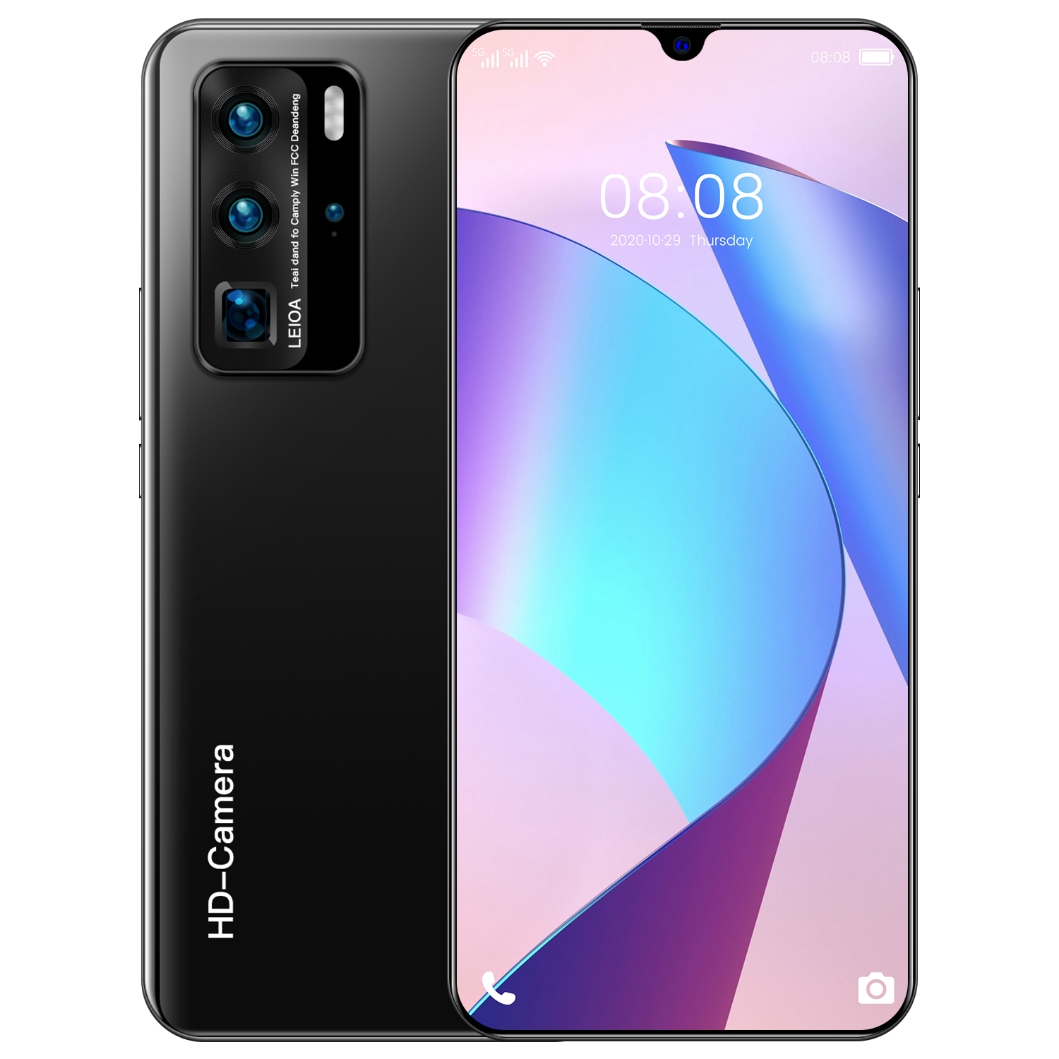 P40 PRO Дешевые 7,1 дюймовый смартфон Android 10,0 Nano-SIM с функцией распознавания лиц