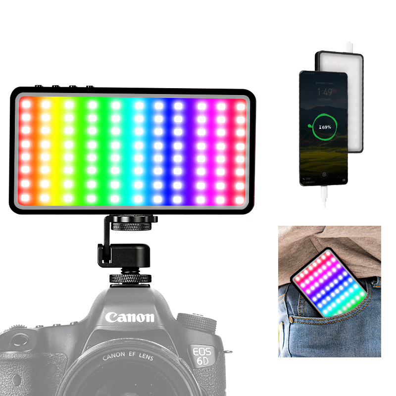 Manbily MFL-07 power bank особенности встроенного аккумулятора непрерывное карманн RGB Освещение для видеокамеры Свет для цифровой зеркальной камеры видеокамеры