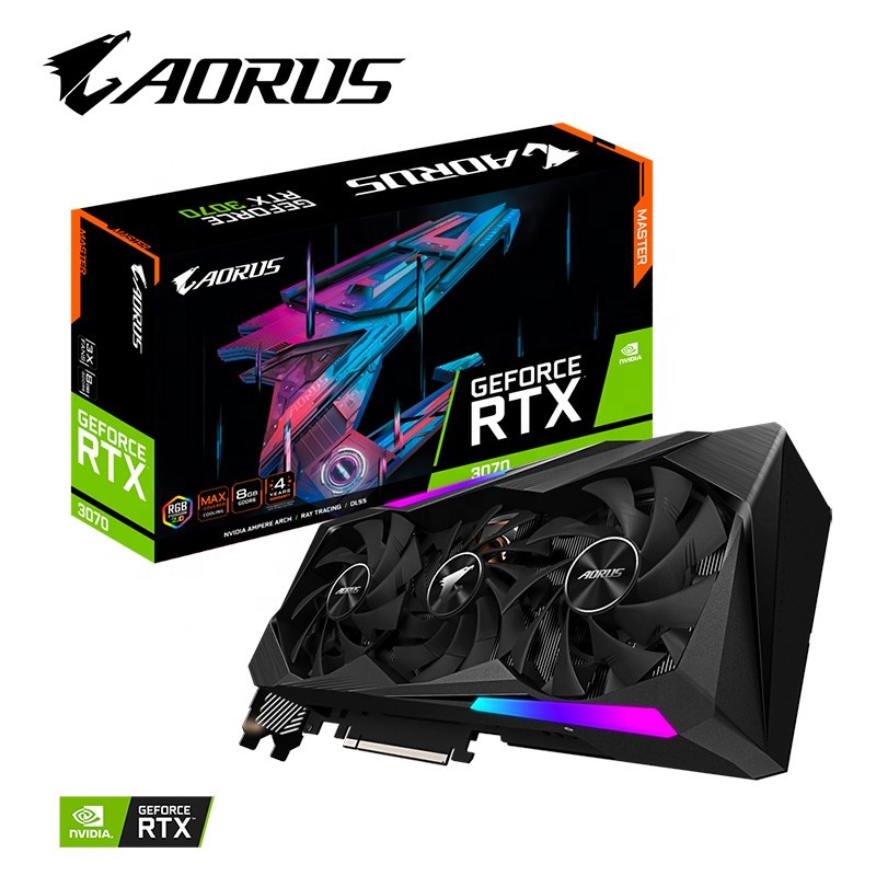 Видеокарты AORUS RTX3070/3080/3090 vga для GIGABYTE AMD игровой/Орел/VISION/OC мастер 8 ГБ для игр ПК GPU Geforce