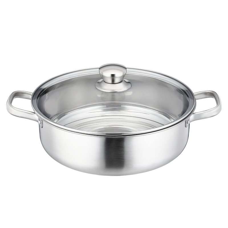 General Use for Gas and Induction Cooker Hot Pot 30cm Soup Stock Pot 304 Stainless Steel Pot
