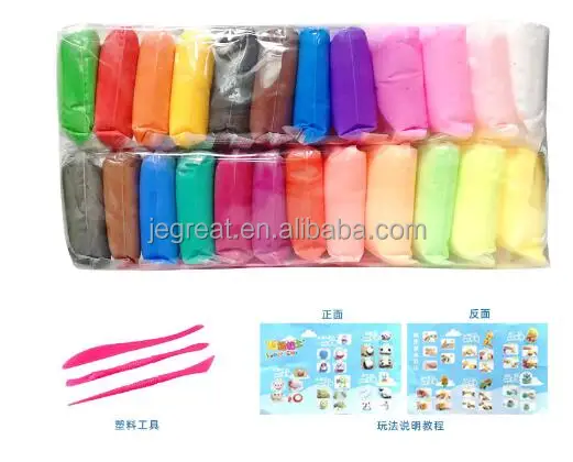 24 colors/set Ultra Light Modeling air dry Clay set with 3 Sculpting Tools