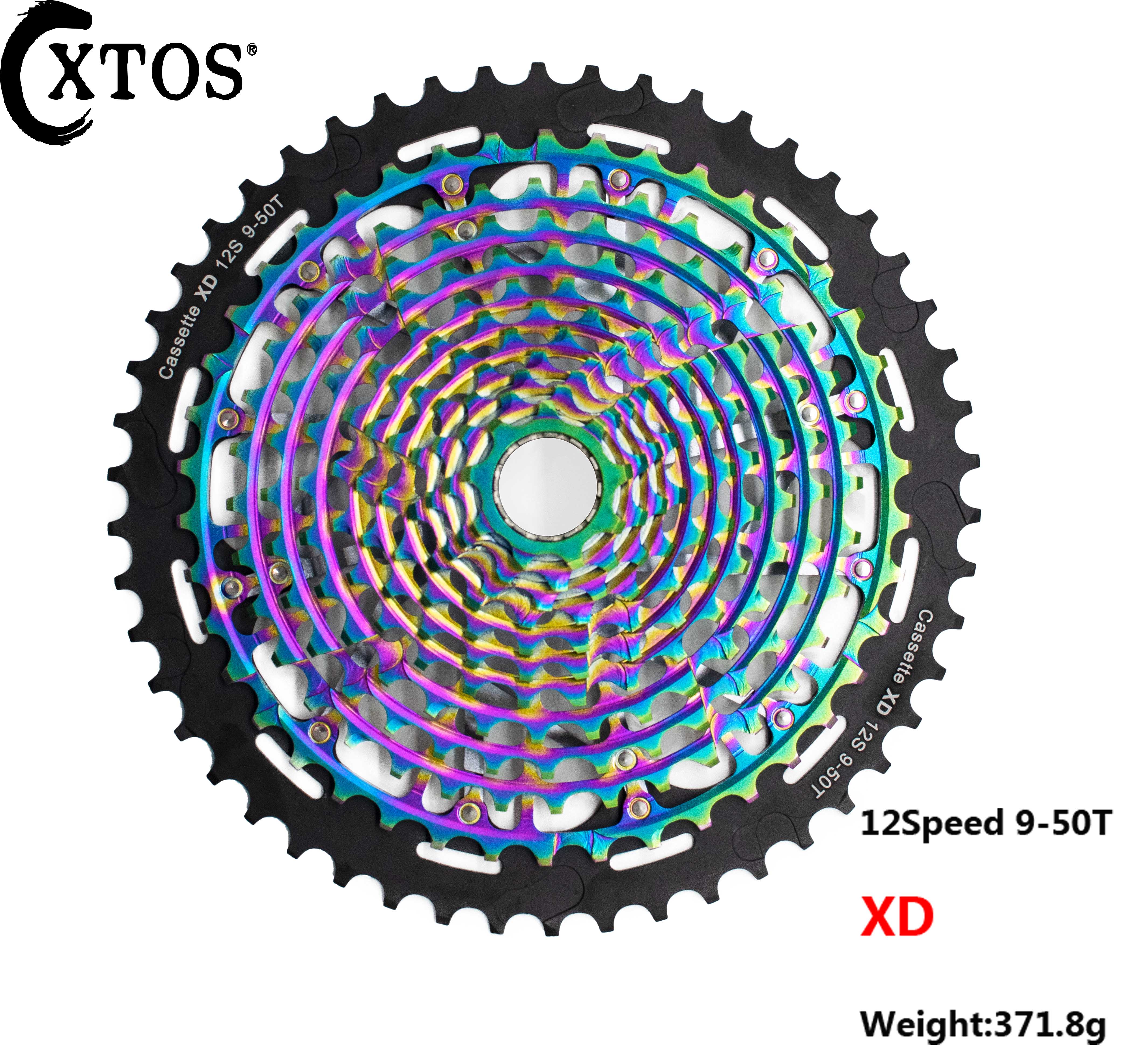 XTOS MTB 12 Скоростей 9-50T кассета Ultimate XD кассета Радужная Сверхлегкая звездочка