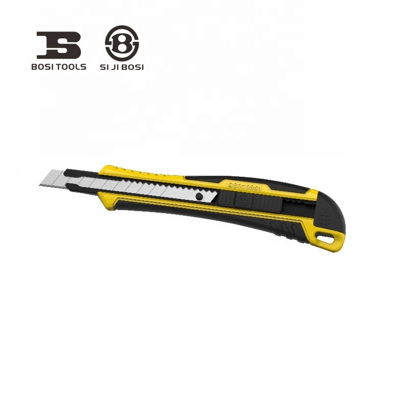 Safety Retracting Mini Office Paper Cutter Utility Knife With 9mm Blade