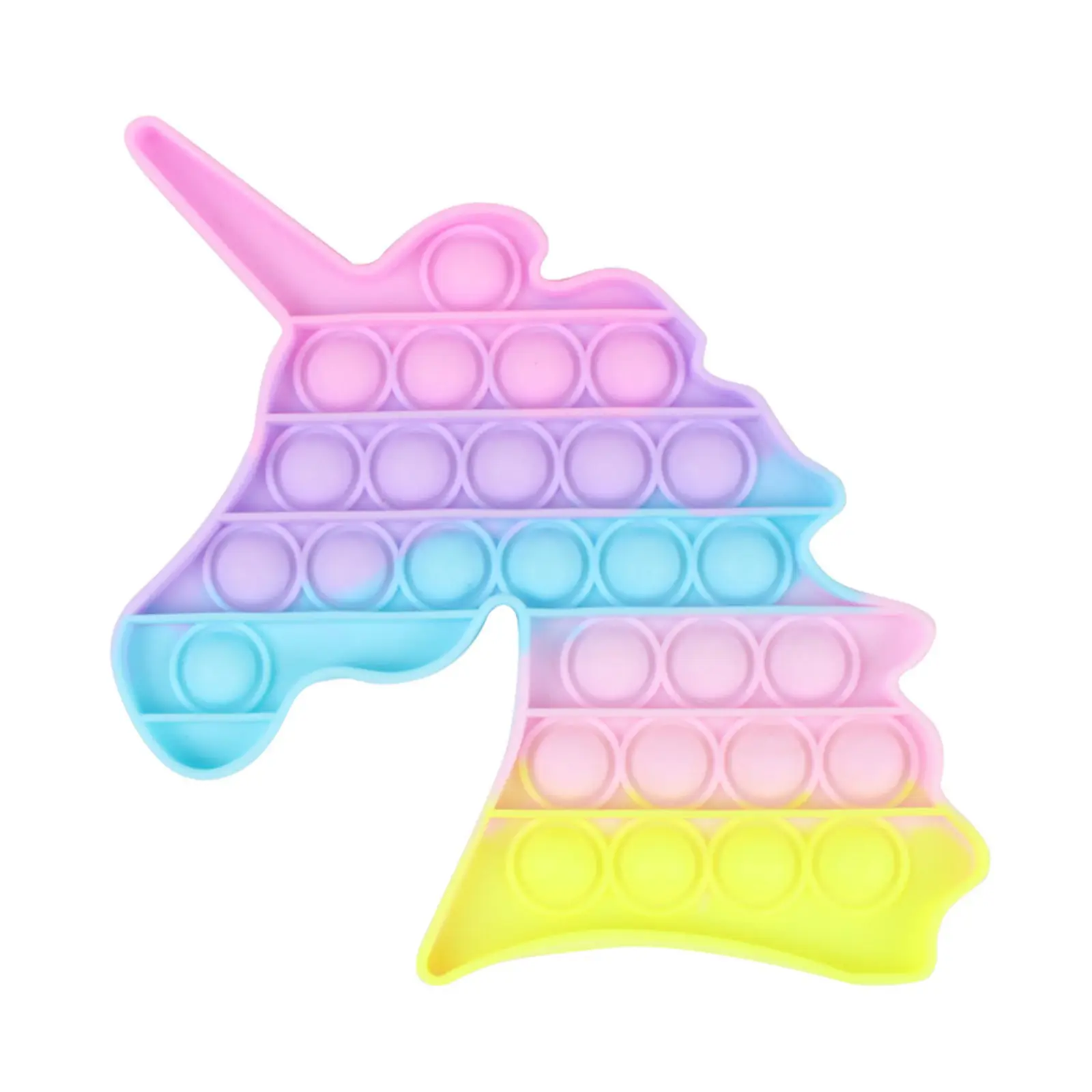 Hot selling Unicorn Dinosaur Push Popping Game Silicone Rainbow Educational Bubble Stress Ball Push Pop Sensory Fidget Toy