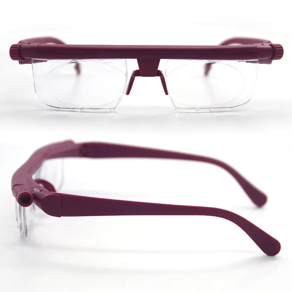 Adjustable focus reading glasses myopia eye glasses -5D to +3D diopters glasses