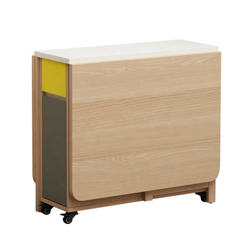 Modern folding wooden chair and table set
