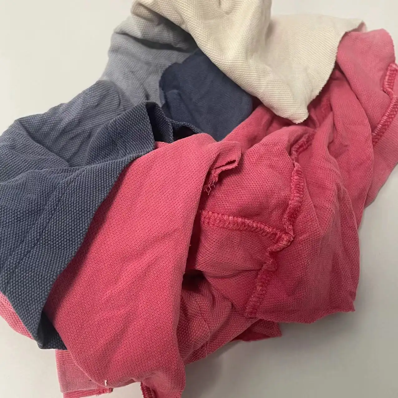 Hot Sale 100% Cotton Soft Material Wiping Cloth Dark Color Mixed T Shirt Rags Cotton Wiping Rags
