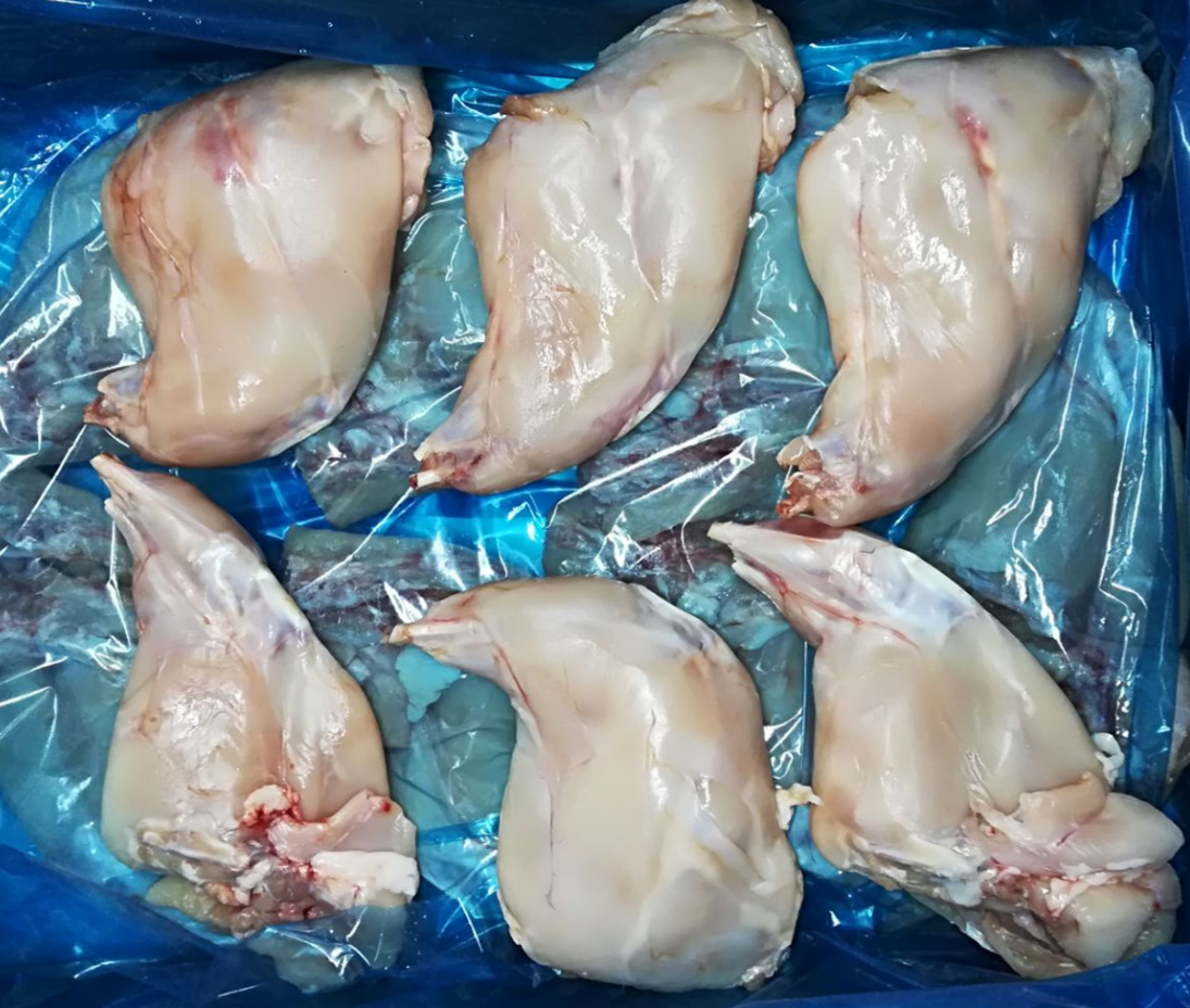 Замороженные кроличьи ножки, слой без кожи