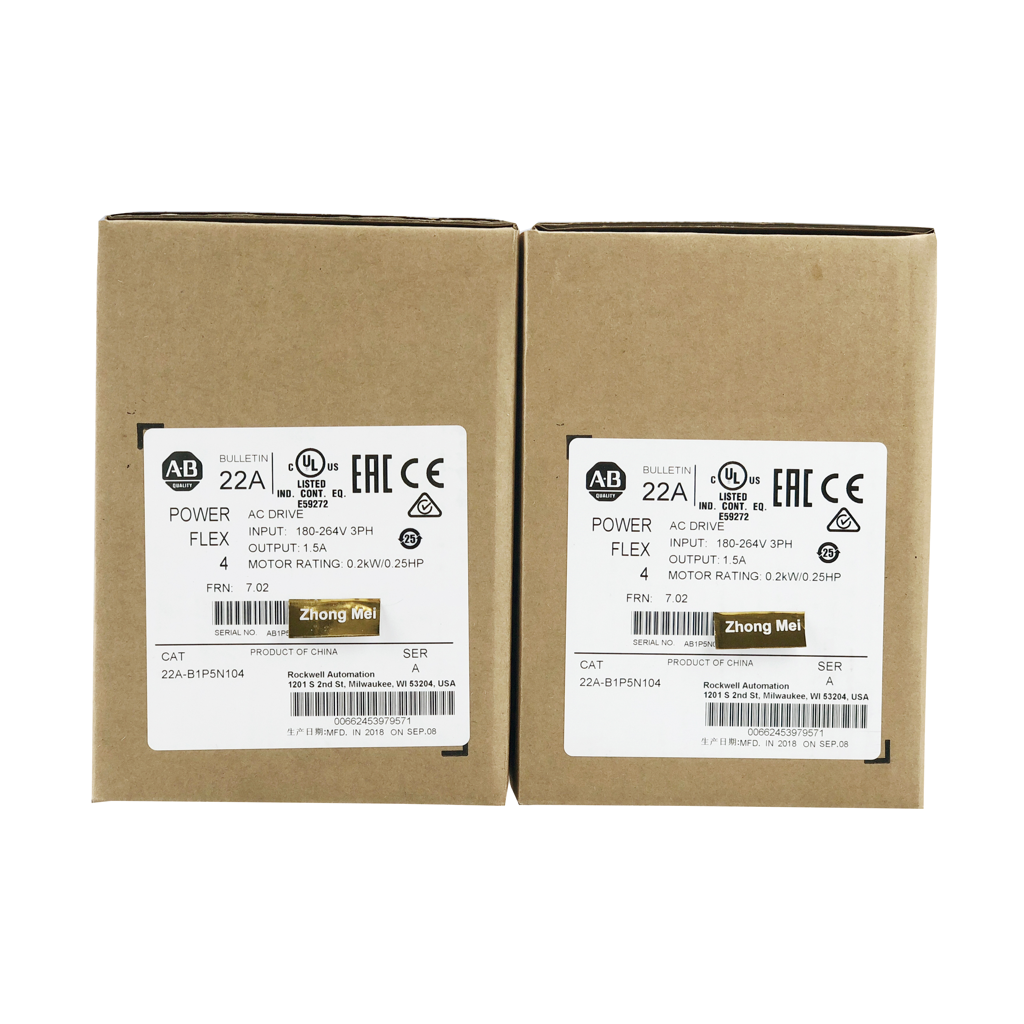 Good Manufacture AB PowerFlex 4 Allen Bradley 22A-B1P5N104 Inverters PowerFlex Frequency Converter