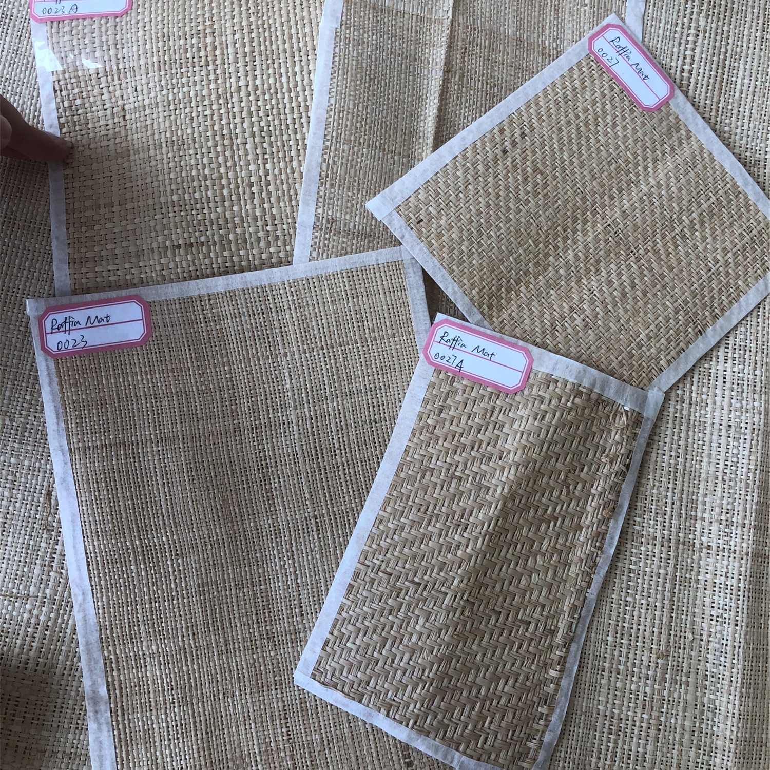 Raffia Natural Weaving Sheets Woven Raffia Fabric Fine Close Woven Raffia Cloth